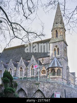 Die christliche Pfarrkirche St. Luke in Torquay, Devon, England. Stockfoto