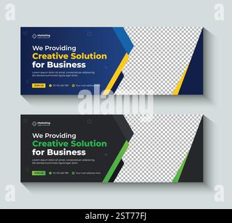 Corporate Business Social Media Cover Design-Vorlage. Social-Media-Post, Webbanner und Werbedesign-Vorlage. Stock Vektor