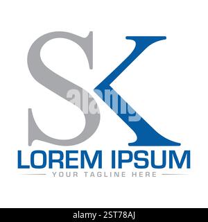 Logo mit SK-Letter Stock Vektor
