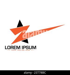 Star-Logo-Design, einfaches, einzigartiges Star-Logo-Design Stock Vektor