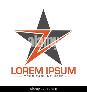 Star-Logo-Design, einfaches, einzigartiges Star-Logo-Design Stock Vektor