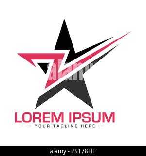 Star-Logo-Design, einfaches, einzigartiges Star-Logo-Design Stock Vektor