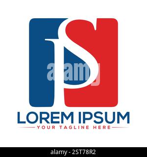 Logodesign mit SP Letter Stock Vektor