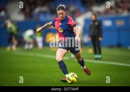 Barcelona, Spanien, Spanien. Februar 2025. Maria LEON von Barcelona während des Liga-F-Spiels zwischen dem FC Barcelona und dem Madrid Club de Futbol Femenino bei Estadi Johan Cruyff am 16. Januar 2025 in Barcelona. (Kreditbild: © Matthieu Mirville/ZUMA Press Wire) NUR REDAKTIONELLE VERWENDUNG! Nicht für kommerzielle ZWECKE! Stockfoto