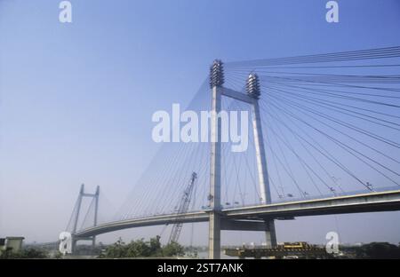 Vidyasagar Setu (Neue Howrah-Brücke), Kalkutta, Westbengalen, Indien, Asien Stockfoto