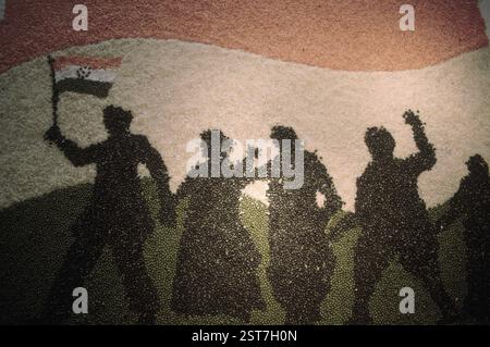 Rangoli der Parade, Unabhängigkeitstag, bombay mumbai, maharashtra, indien Stockfoto