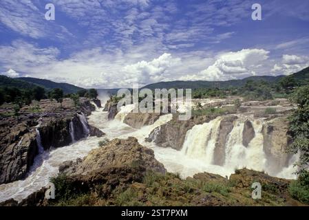 Hogenakkal Falls, tamil nadu, Indien, Asien, Flusskauvery Or und Kaveri Kavery, Asien Stockfoto