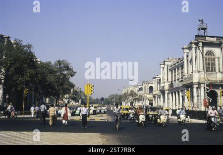 Straßenszene in connaught, delhi, indien Stockfoto