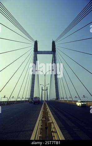 Vidyasagar setu oder Second hootly Bridge (neue Brücke), kalkutta, westbengalen, indien Stockfoto