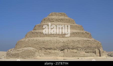 Pyramide von Djoser. Sakkara-Nekropole. Memphis, Ägypten. Stockfoto