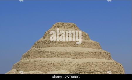 Pyramide von Djoser. Sakkara-Nekropole. Memphis, Ägypten. Stockfoto