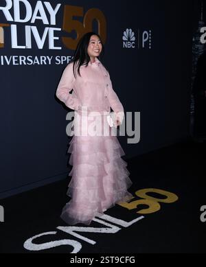 16. Februar 2025 in New York, New York, USA: Awkwafina nimmt an der SNL50: The Anniversary Show im Rockefeller Plaza 30 in New York Teil. Februar 2025. (Credit Image: © Photo Image Press via ZUMA Press Wire) NUR REDAKTIONELLE VERWENDUNG! Nicht für kommerzielle ZWECKE! Stockfoto