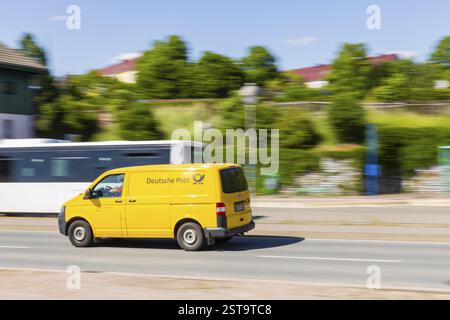 Deutsche Post DHL Transporter, Lommatzsch, Sachsen, Deutschland, Europa Stockfoto