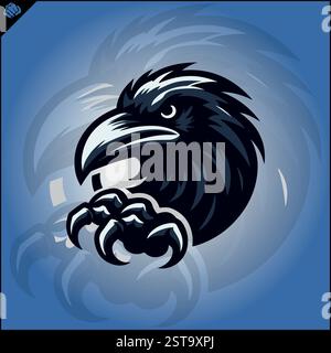 MASKOTTCHEN-LOGO VON CROW RAVEN. VEKTOR. EPS. Stock Vektor