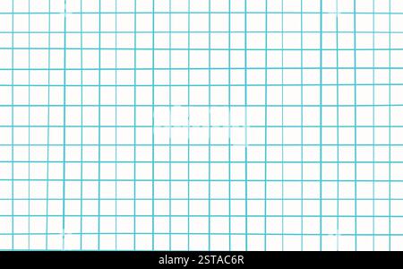 Graphen-Tintenkritzelprüfpapier. Druckbares quadratisches Rasterpapier mit Farblinien. Geometrischer Hintergrund für Schule, Verpackung, Einladungen, Karte Stock Vektor