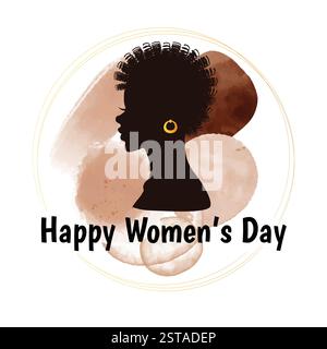 Internationaler Frauentag Vektor, glücklicher Frauentag Vektor, Frauentag Aquarell Vektor Stock Vektor