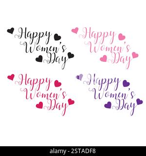 Internationaler Frauentag Vektor, glücklicher Frauentag Vektor, Frauentag Aquarell Vektor Stock Vektor