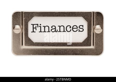 Label Für Fach Für Finanzdatei Stockfoto