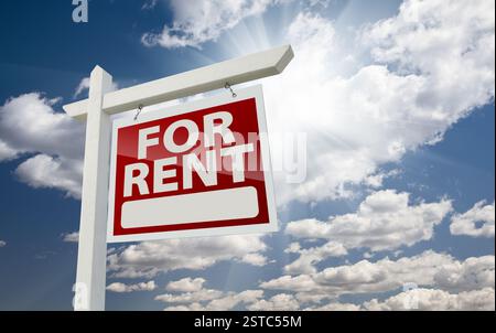Nach Rechts Zum Mietobjektüberschrift Sunny Stockfoto
