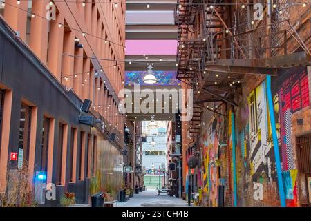 Der Belt Allee Walkway befindet sich in Detroit Michigan Stockfoto
