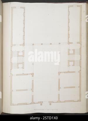 Eine detaillierte Illustration aus der topographischen Sammlung des Königs der British Library mit den charakteristischen architektonischen Merkmalen und dem topografischen Layout Venedigs. Stockfoto