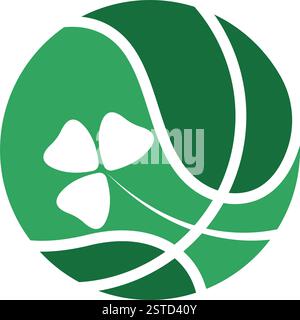 Designvorlage für das Symbol des Kleeblogos Stock Vektor