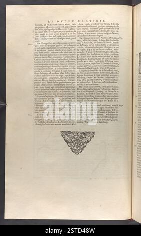 Ein antiker Band aus der Topographischen Sammlung des BL King mit dem Titel „Troisième Volvme de la Geographie“, der Karten, geographische Beschreibungen und detaillierte topographische Informationen aus dem 18. Jahrhundert enthält. Die Arbeit bietet Einblicke in historische Kartographie, Geographie und Erkundung. Stockfoto