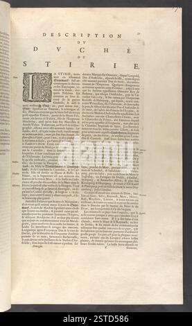 Ein antiker Band aus der Topographischen Sammlung des BL King mit dem Titel „Troisième Volvme de la Geographie“, der Karten, geographische Beschreibungen und detaillierte topographische Informationen aus dem 18. Jahrhundert enthält. Die Arbeit bietet Einblicke in historische Kartographie, Geographie und Erkundung. Stockfoto