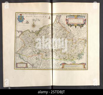 „The BL King's Topographical Collection: Troisième Volume de la Géographie“ ist ein historischer Band aus der Sammlung von König Georg III., der Karten und geographische Informationen enthält, die zwischen 1500 und 1824 erstellt wurden, mit einem Schwerpunkt auf europäischen Regionen. Stockfoto
