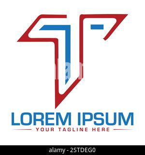 TP Letter Logo Design Stock Vektor