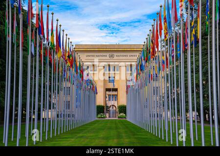 Sitz der Vereinten Nationen in Genf Stockfoto