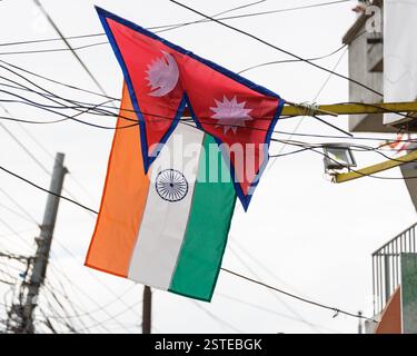 Premierminister Narendra Modi kommt nach Kathmandu Stockfoto