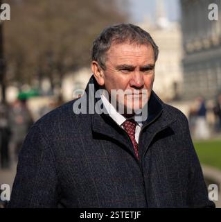 London, Großbritannien. Februar 2024. Farmers Leader treffen Finanzminister, Whitehall London UK, Aled Jones, Cymru President, Credit: Ian Davidson/Alamy Live News Stockfoto