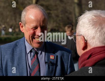 London, Großbritannien. Februar 2024. Farmers Leader treffen Finanzminister, Whitehall London UK, FUW President, Ian Rickman, Credit: Ian Davidson/Alamy Live News Stockfoto