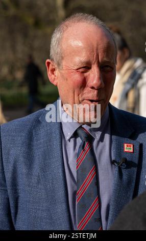 London, Großbritannien. Februar 2024. Farmers Leader treffen Finanzminister, Whitehall London UK, FUW President, Ian Rickman, Credit: Ian Davidson/Alamy Live News Stockfoto