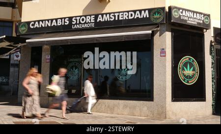 Der Cannabis Store Amsterdam in Arrecife, Lanzarote. Stockfoto