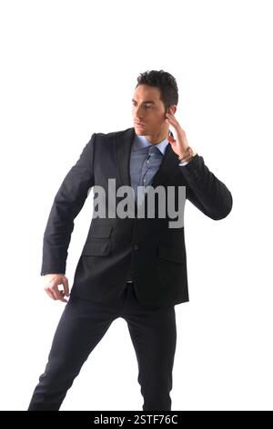 Eleganten Mann Ressed als Leibwächter oder Security agent Stockfoto