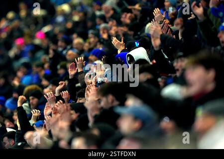 Bergamo, Italien. Februar 2025. Atalanas Fans beim Fußball-Spiel der UEFA Champions League zwischen Atalanta BC und Club Brugge im Gewiss-Stadion in Bergamo, Norditalien - Dienstag, den 18. Februar 2025. Sport - Fußball . (Foto: Spada/LaPresse) Credit: LaPresse/Alamy Live News Stockfoto