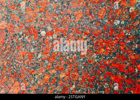 Hintergrund der roten und grauen Granit mit wunderschönen Nuancen. Stockfoto