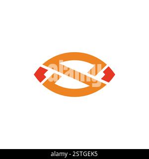 Buchstabe s american Football Ball Bunte geometrische Symbol Vektor Stock Vektor