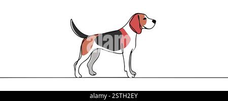 Silhouette Beagle Hund Vektor Illustration Design einfach. Stock Vektor