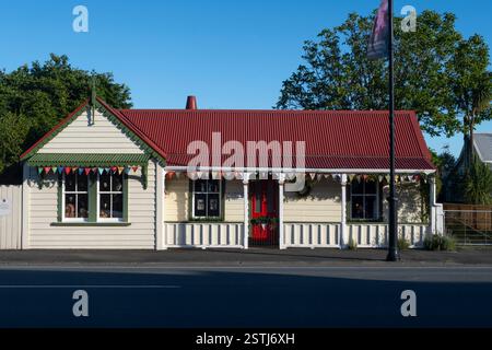 Historisches Ferienhaus, Greytown, Wairarapa, Nordinsel, Neuseeland Stockfoto