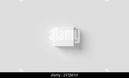 Cube isoliert auf hellgrauem Hintergrund. Draufsicht. 3D-Abbildung. Stockfoto
