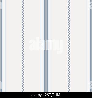 Minimalistisches Line nahtloses Hintergrundmuster Digital gestreiftes Papier für Wohnkultur und Stoff. Leinen einfache Cottagecore-Textur. Stock Vektor