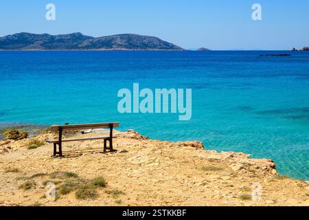 Koufonisia Strand mit klarem Wasser. Im Süden von Ano Koufonisi. Kleine Kykladen, Griechenland Stockfoto