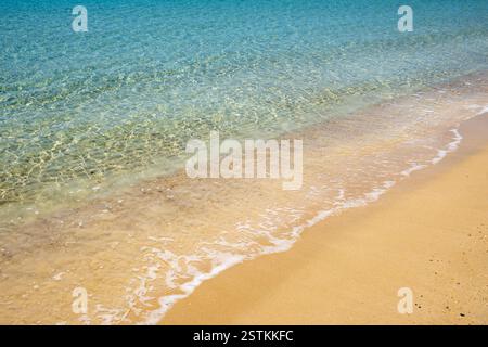 Koufonisia Fanos Strand mit klarem Wasser und feinem Sand. Im Süden von Ano Koufonisi. Kleine Kykladen, Griechenland Stockfoto