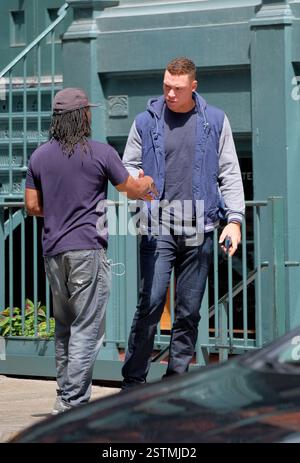 Der New Yorker Yankees-Spieler Aaron Judge läuft am 20. Juni 2017 in Soho in New York City Stockfoto