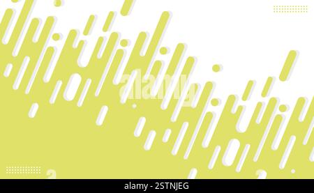 Abstrakter gelber Hintergrund mit abgerundeten Linien. Abstrakte gestrichelte Linien und Punkte. Vektorabbildung Stock Vektor