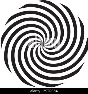 Schwarz-weißer hypnotischer Spiralhintergrund Stock Vektor