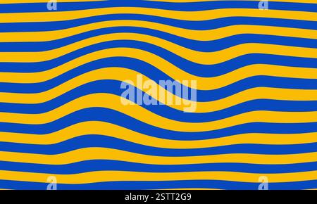 Welliges Streifenmuster. Abstraktes Optisches Illusionsdesign Stock Vektor